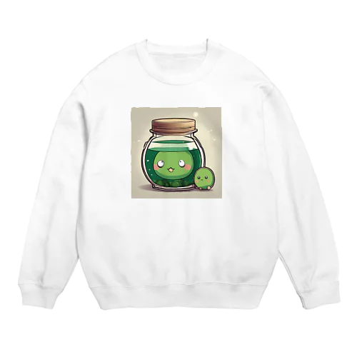 かわいい「まりも」 Crew Neck Sweatshirt