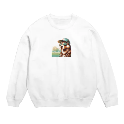 キャップ犬6 Crew Neck Sweatshirt