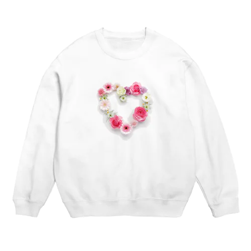 花ハート Crew Neck Sweatshirt