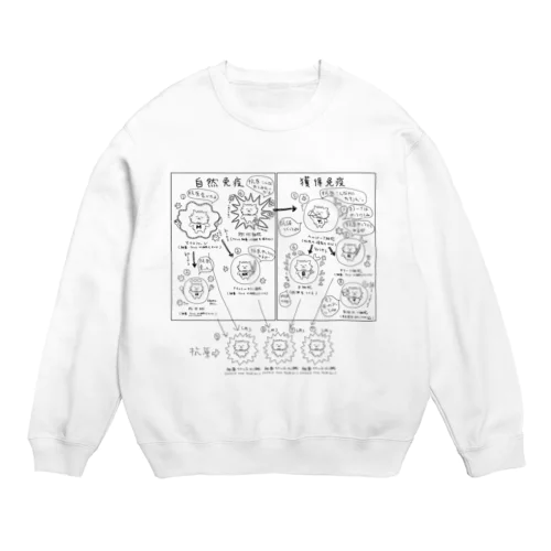 自然免疫獲得免疫 Crew Neck Sweatshirt