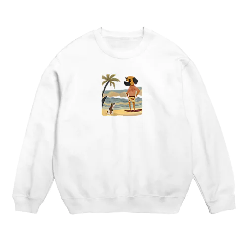 ボクサー犬？サーファー？ Crew Neck Sweatshirt