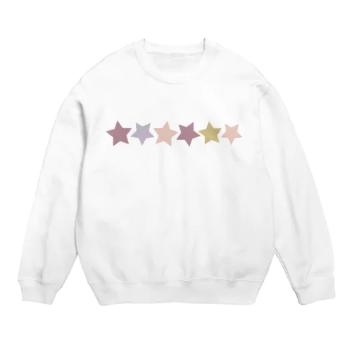 くすみカラーの星 Crew Neck Sweatshirt