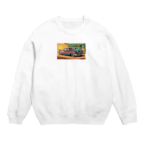 レトロな車 Crew Neck Sweatshirt