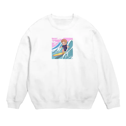 赤ちゃん　サーフィン Crew Neck Sweatshirt