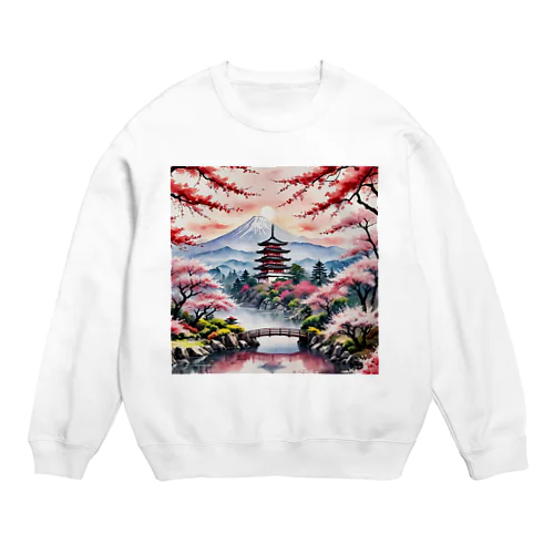 日本の風景 Crew Neck Sweatshirt