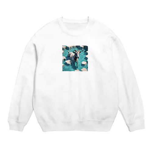 Water goat 2 Crew Neck Sweatshirt