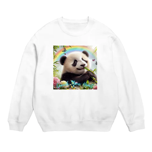 PANDA ENRICH YOUR HEART Crew Neck Sweatshirt