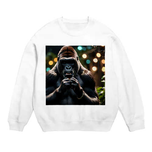 ボイパしてるゴリラ Crew Neck Sweatshirt