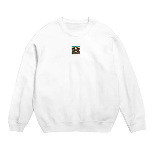 浮世絵風サムライ"Ukiyo-e Style Samurai""浮世绘风格的武士" Crew Neck Sweatshirt