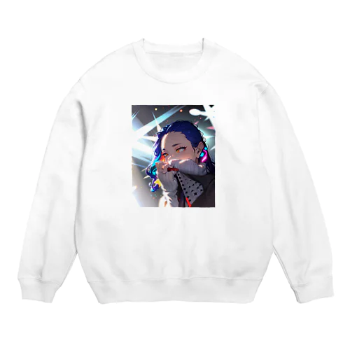 LIVEハウスの美女 Crew Neck Sweatshirt