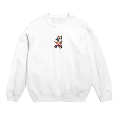 暴走三輪車お猫様(相棒) Crew Neck Sweatshirt