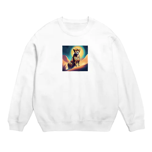 かっこよくて可愛いチーター Crew Neck Sweatshirt