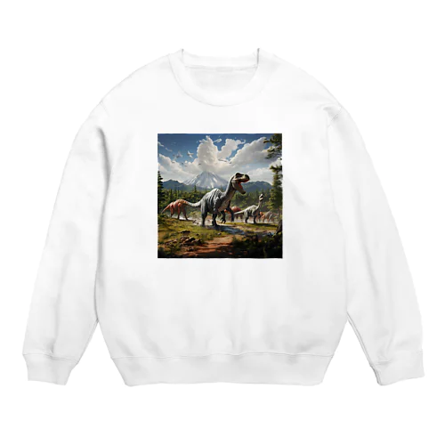 恐竜の生活　なでしこ1478 Crew Neck Sweatshirt