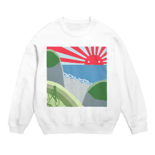 浜辺の朝日 Crew Neck Sweatshirt