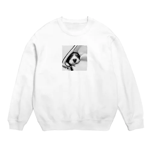 ジッパー犬 Crew Neck Sweatshirt