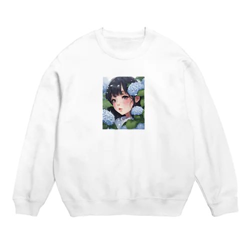 梅雨入り Crew Neck Sweatshirt