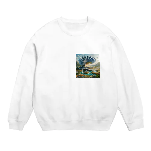 異世界の風景が現実と未来を繋ぐ Crew Neck Sweatshirt