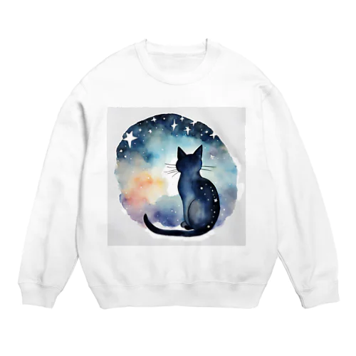 星黒猫 Crew Neck Sweatshirt