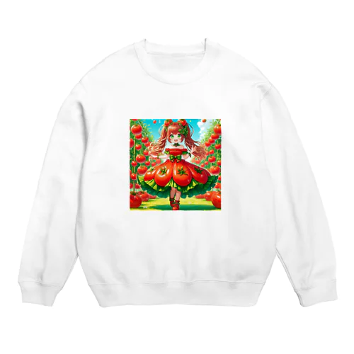 可愛い、トマト、リコピン Crew Neck Sweatshirt