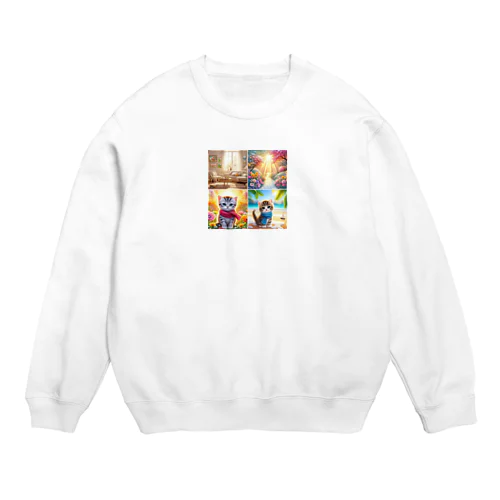 ねこ好き姉貴 Crew Neck Sweatshirt