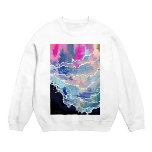 fantastical wave Crew Neck Sweatshirt