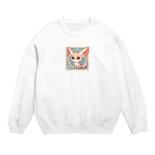 耳長が可愛いフェネックちゃん Crew Neck Sweatshirt