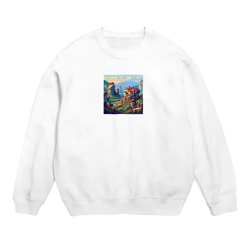 メテオラ（pixel art） Crew Neck Sweatshirt