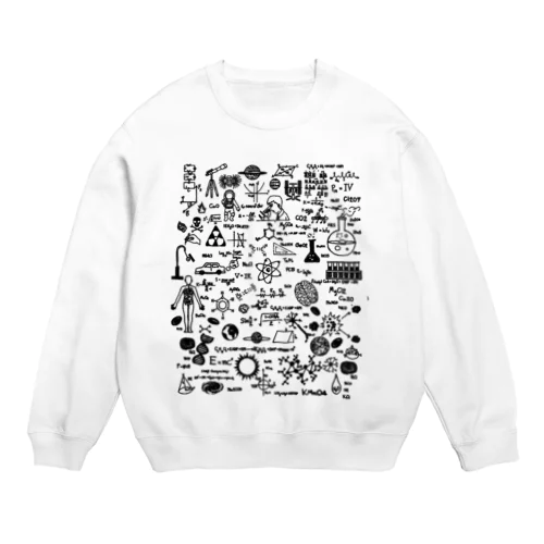 私は物理科学が大好きです数学グラフ数式方程式オタクオタク賢い学生教師 Crew Neck Sweatshirt