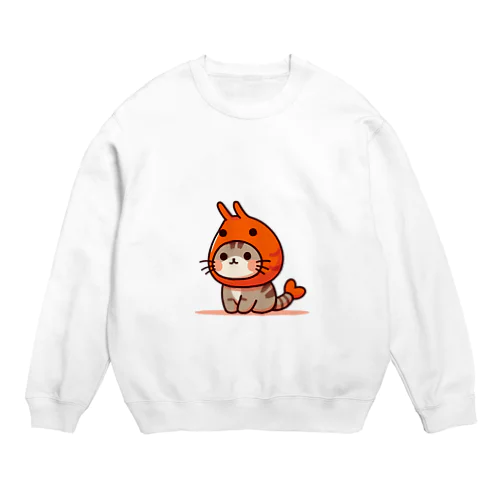 ねこエビ Crew Neck Sweatshirt