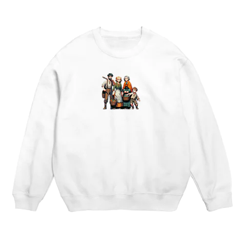 村人（pixel art） Crew Neck Sweatshirt