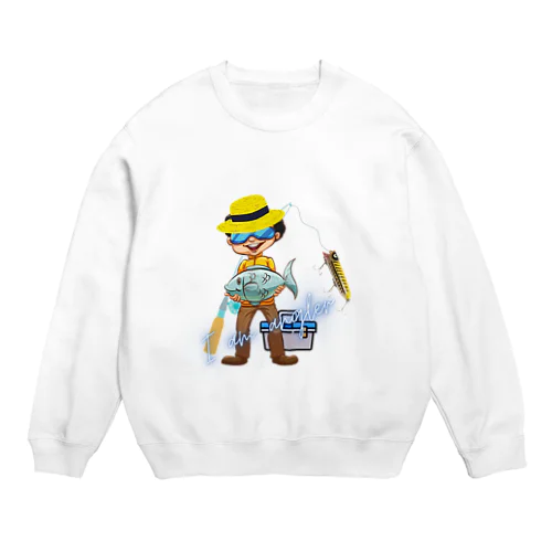 釣りボーイ４ Crew Neck Sweatshirt