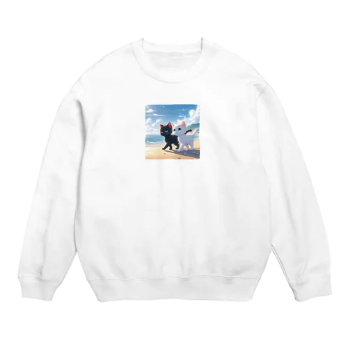 お散歩猫シリーズ Crew Neck Sweatshirt