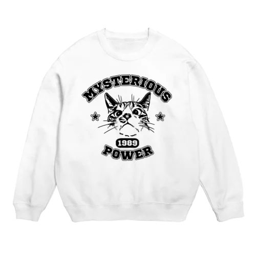 不思議な猫パワー Crew Neck Sweatshirt