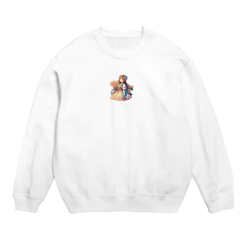 花の少女 Crew Neck Sweatshirt