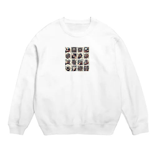 西洋風トランプデザイン Crew Neck Sweatshirt