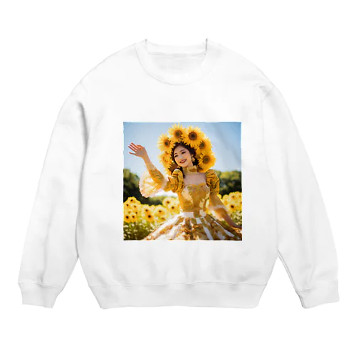 ひまわり娘　クニちゃん　2496 Crew Neck Sweatshirt