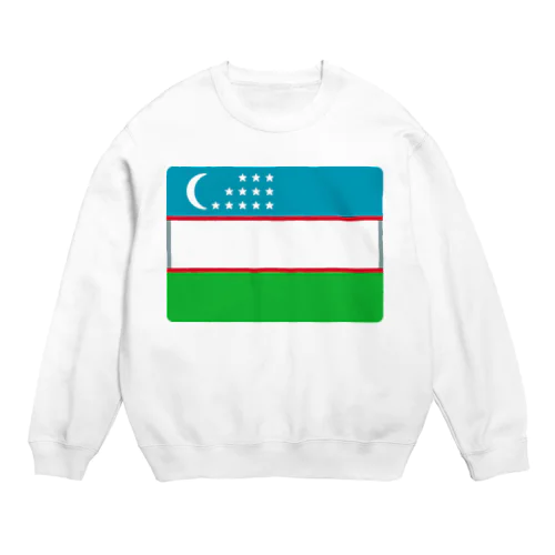 ウズベキスタンの国旗 Crew Neck Sweatshirt