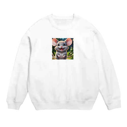 このチャーミングなネズミがあなたの心を癒します。 Crew Neck Sweatshirt