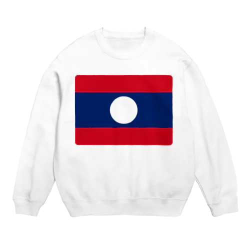 ラオスの国旗 Crew Neck Sweatshirt