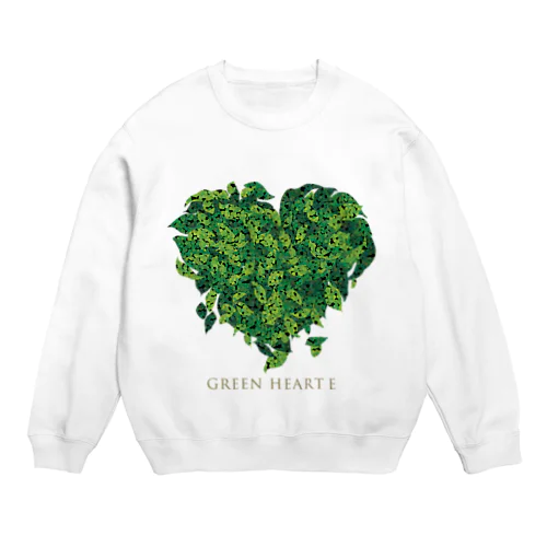 GREEN HEART Crew Neck Sweatshirt