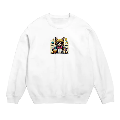 猫サン Crew Neck Sweatshirt