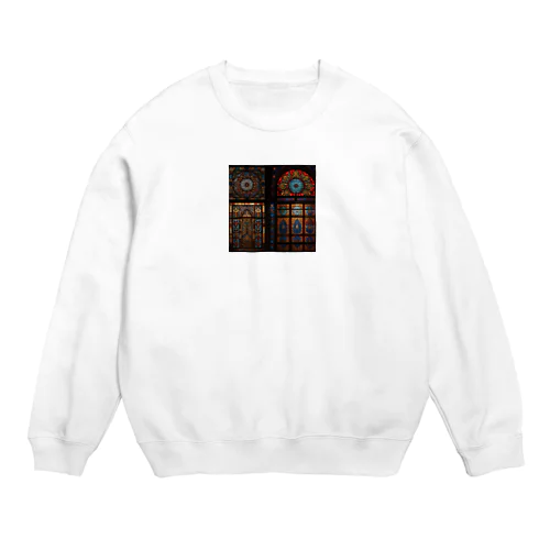 中東の宮殿のステンドグラス Crew Neck Sweatshirt