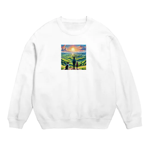 冒険猫６ Crew Neck Sweatshirt