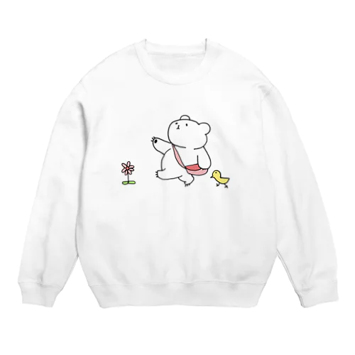 おでかけのおおくまさん Crew Neck Sweatshirt