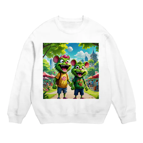 モンスターの仲良し兄弟 Crew Neck Sweatshirt