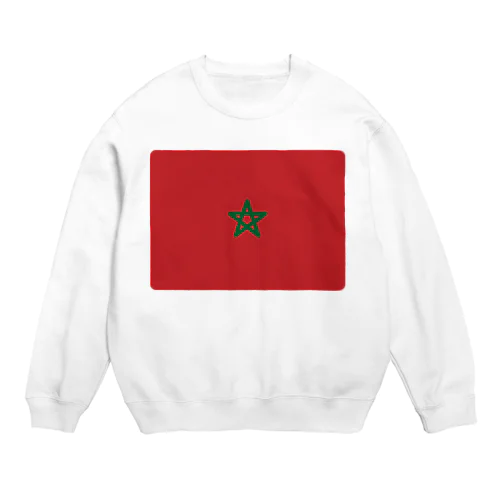 モロッコの国旗 Crew Neck Sweatshirt