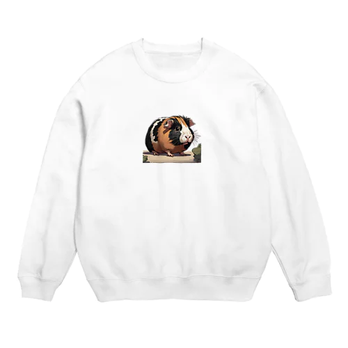 アニメ風三毛モルモット Crew Neck Sweatshirt