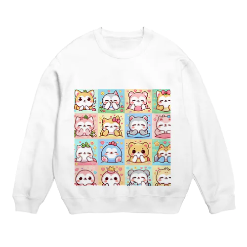 カワイイ動物 Crew Neck Sweatshirt