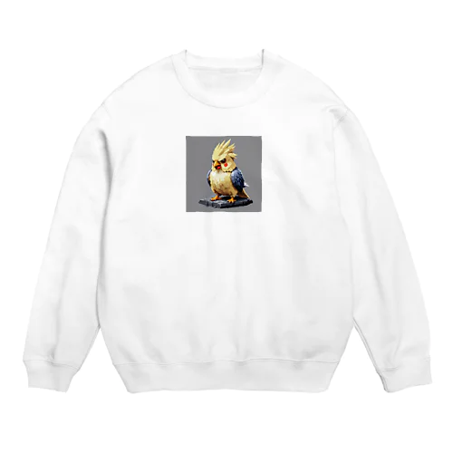 怒ったオカメインコ Crew Neck Sweatshirt