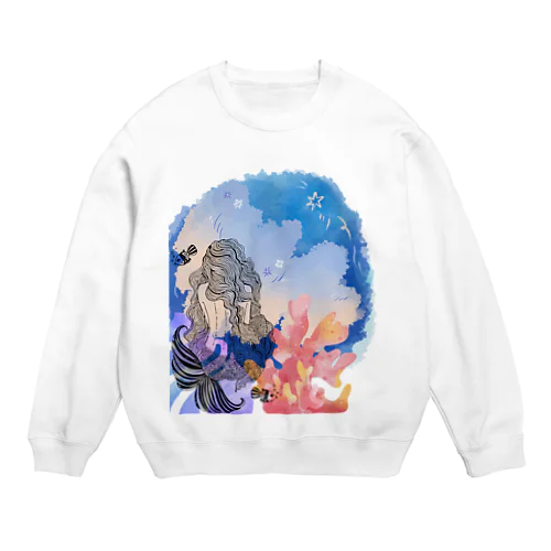 海の中のお姫様 Crew Neck Sweatshirt